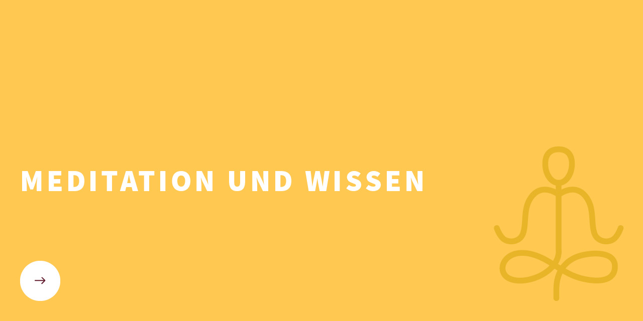 Gestaltungselement in Gelb mit Icon: Meditation | Yoga Vidya Bayreuth